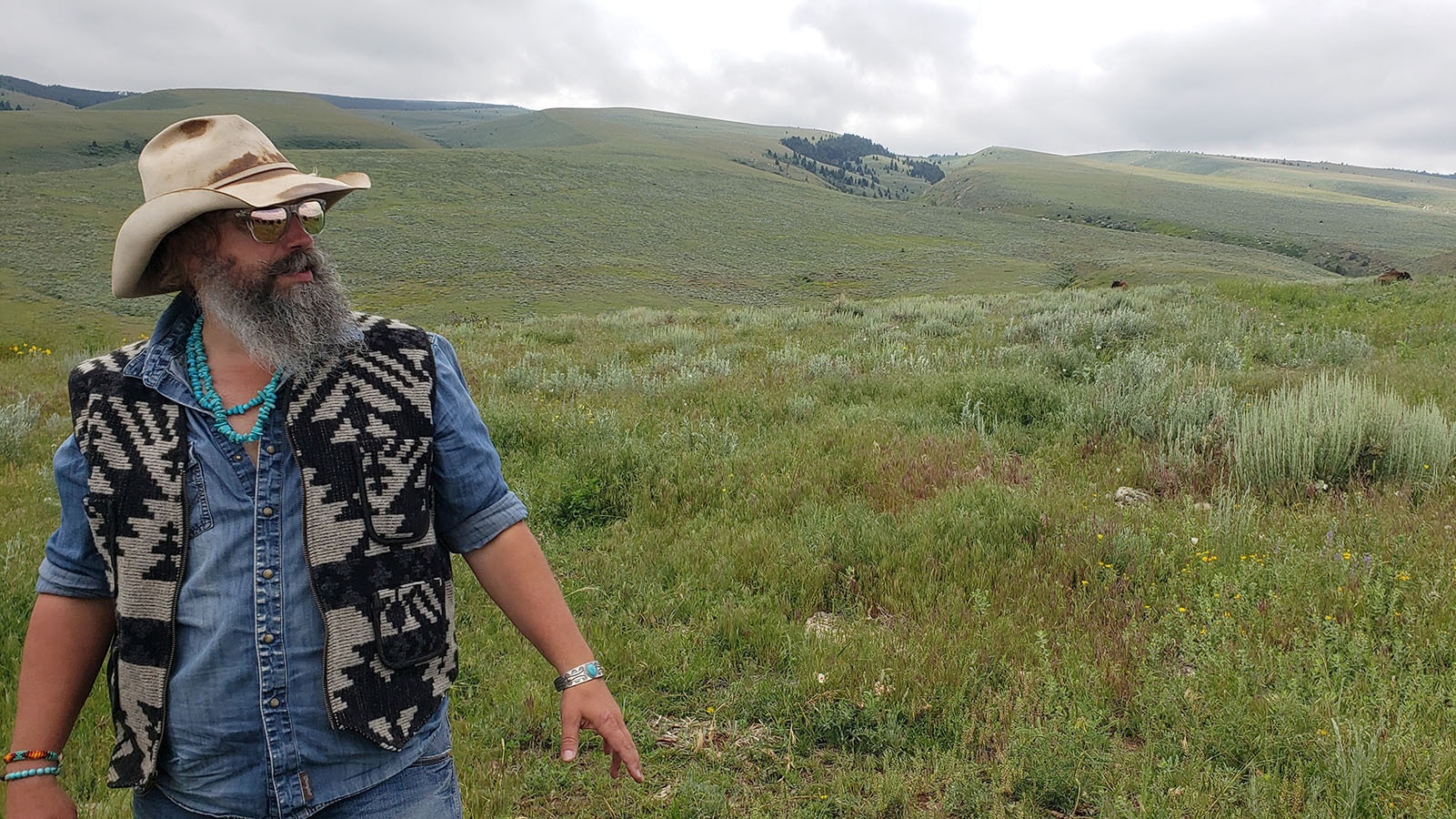 Josh Kirk on his ranch in Fremont County, Wyoming. He's being featured on History Channel's "Mountain Men" series.