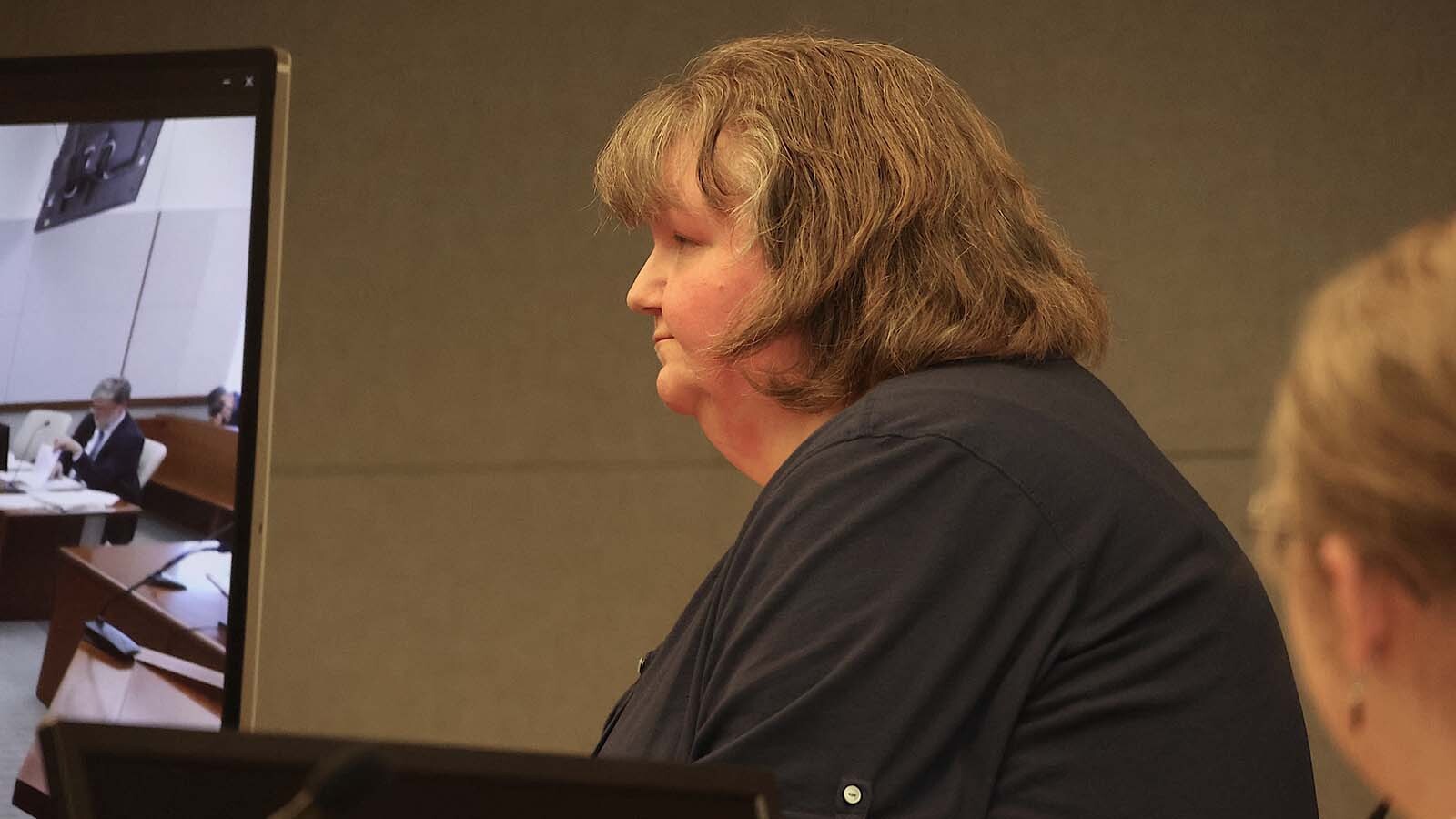 Julie Cross appeared in Casper Circuit Court on Wednesday to face charges related to alleged abuse of a nursing facility patient.