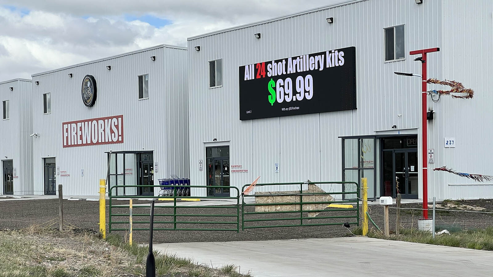 A feud between the owner and operator of Jurrassic Fireworks and Artillery World, and Laramie County Commissioners, has escalated with alleged threatening emails sent to two commissioners.