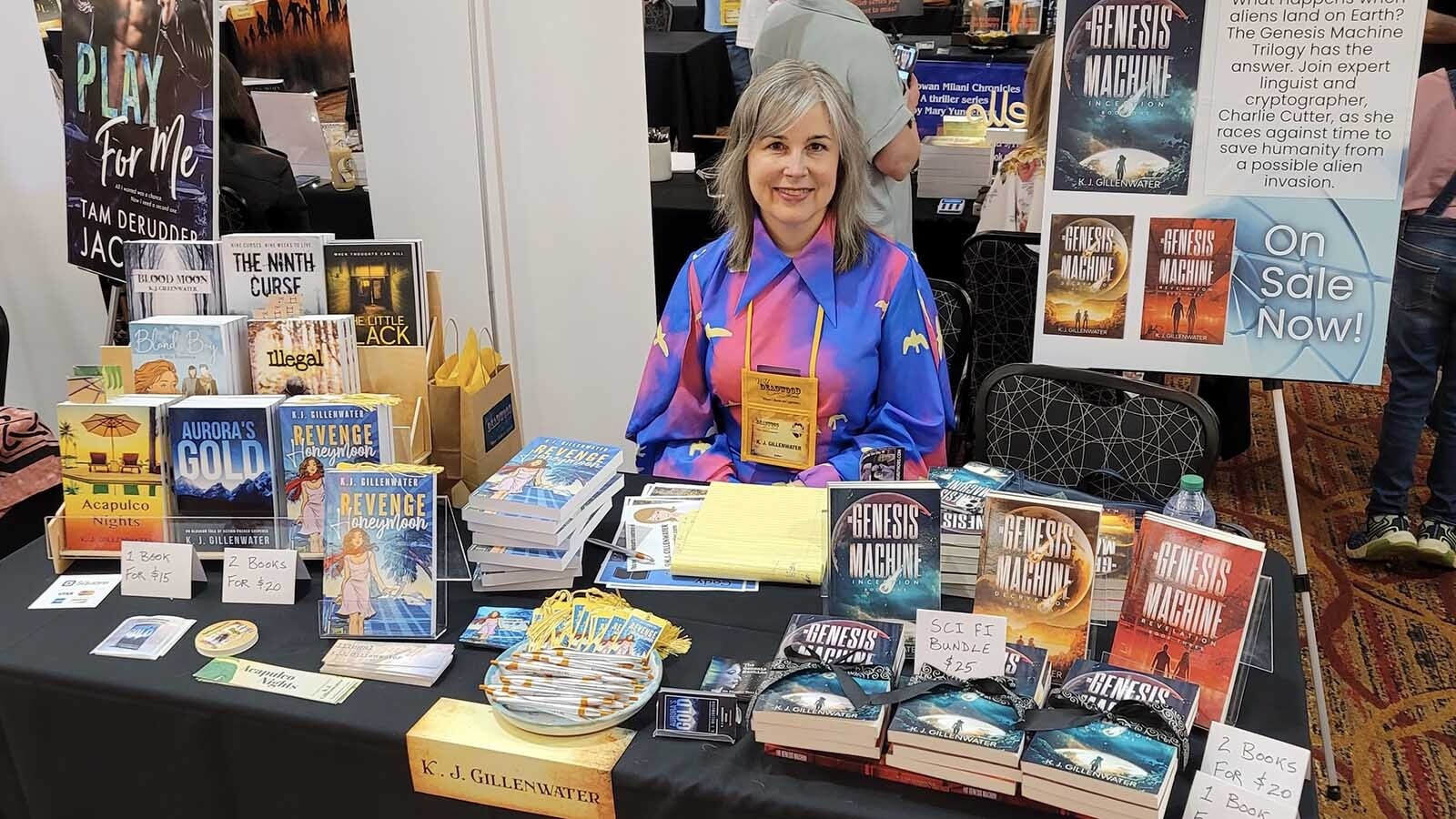 K.J. Gillenwater has channeled her knowledge of the military and national security from a career as a Navy Russian linguist into a successful sci-fi book series, "The Genesis Machine." She lives in Cody and also writes rom-coms and supernatural thrillers.