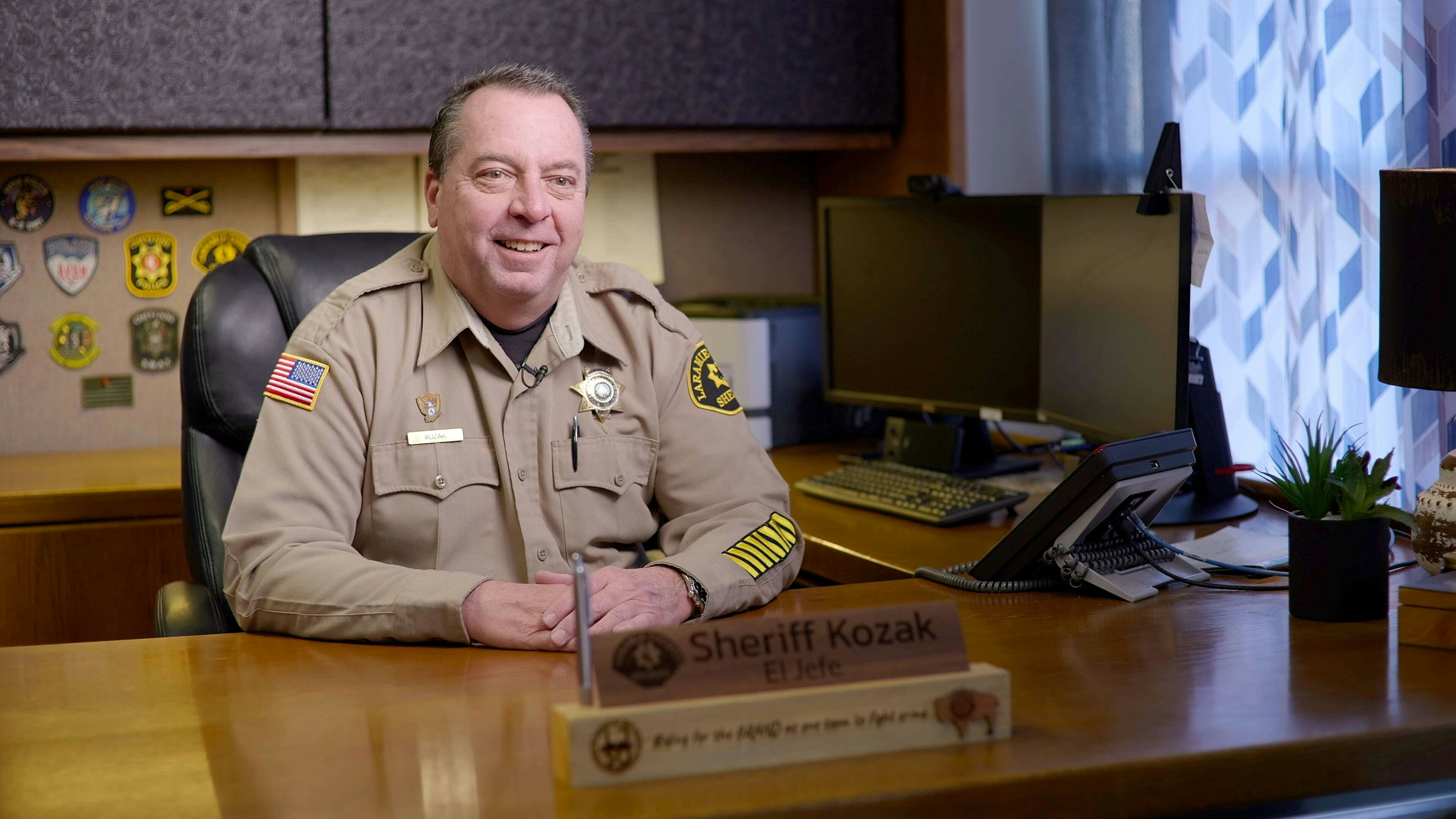 Sheriff Brian Kozak sits for an interview with Cowboy State Daily on Feb. 6, 2025.