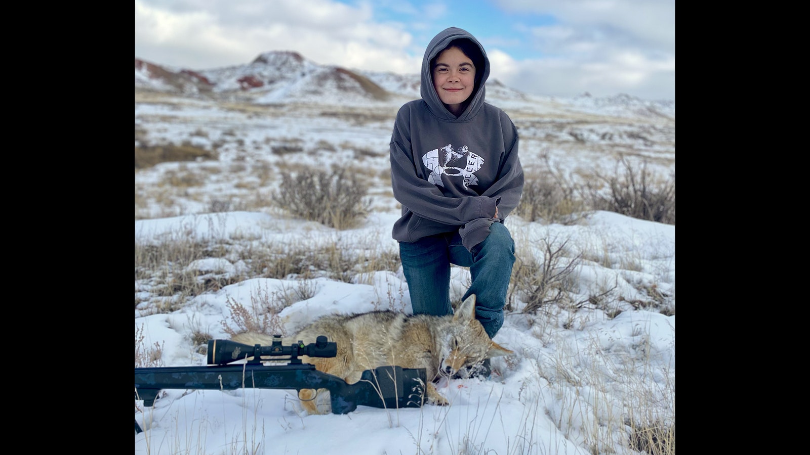 At age 12, Kaci Bulkley is already a crack shot with her rifle.