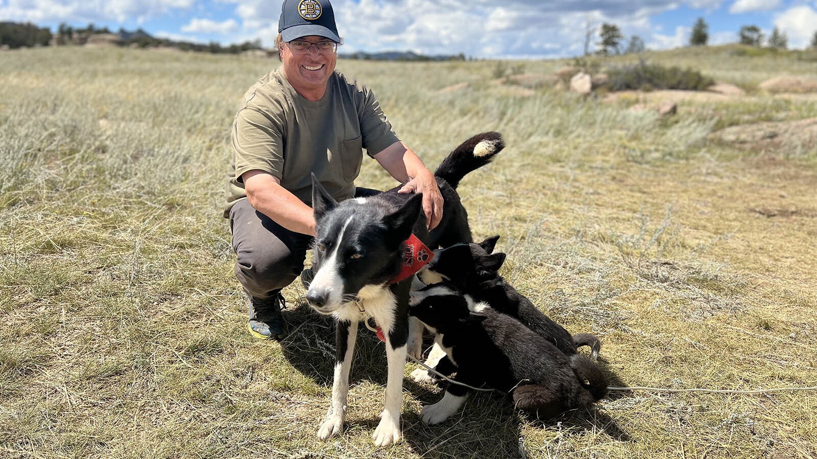 Jenna Bourgeois of Big Timber, Montana breeds Karelian Bear Dogs. He likes to camp at Vedauwoo in Wyoming, where there’s plenty of space for the energetic dogs.
