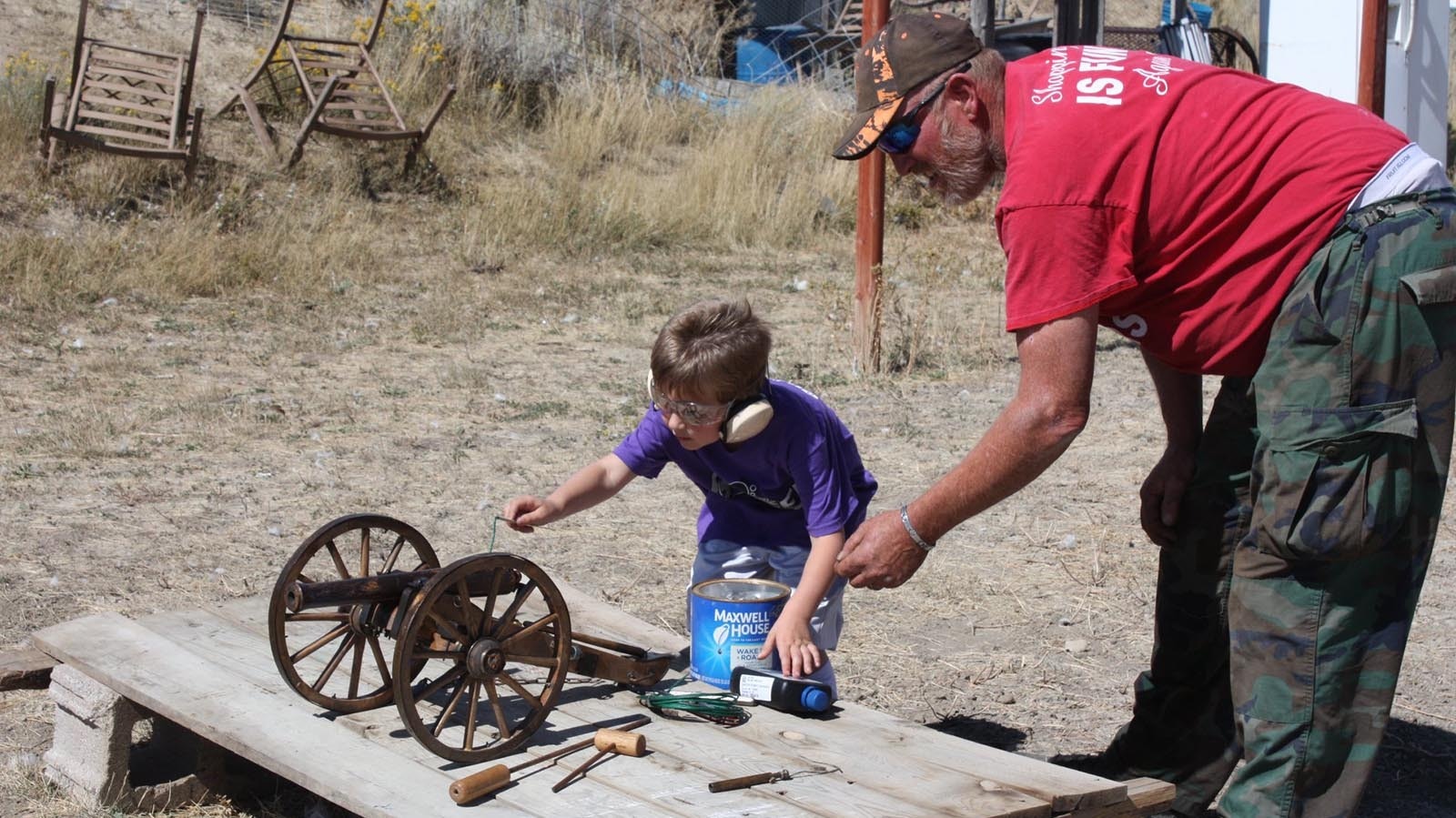 Gillette-area machinist Karl Milner builds black powder cannons and mortars, and hosts cannon shoots on his rural property — and kids are included.