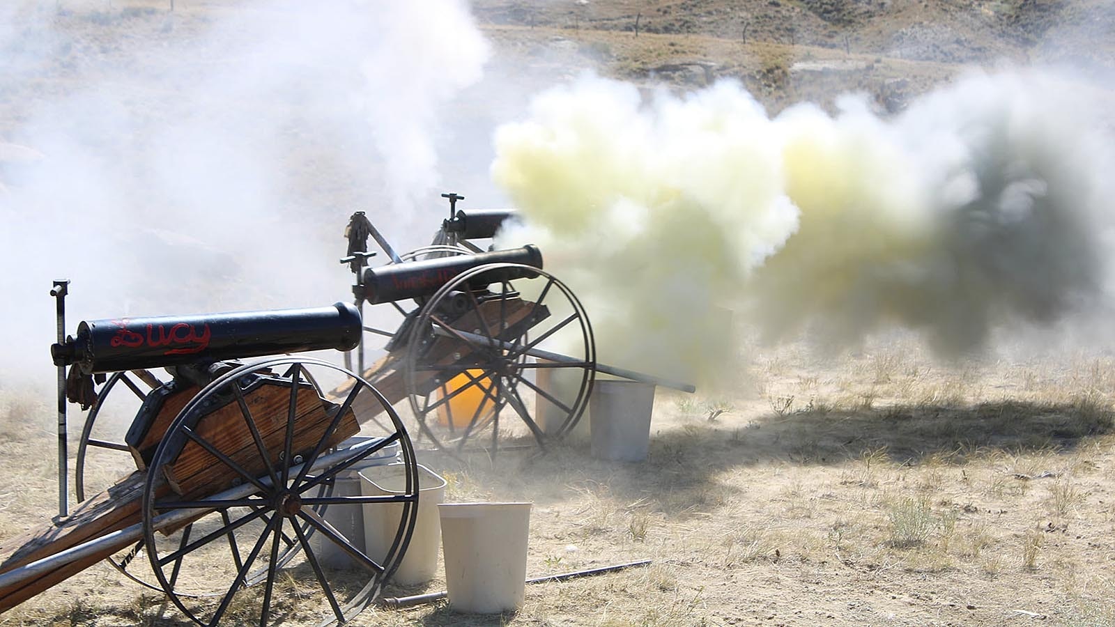 Gillette-area machinist Karl Milner builds black powder cannons and mortars, and hosts cannon shoots on his rural property — and kids are included.