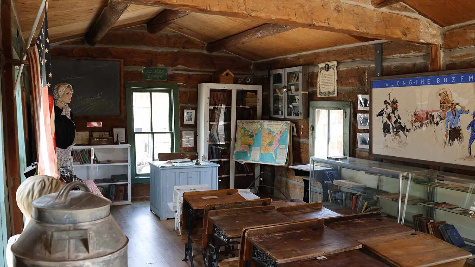 The interior of the building where Deputy Leonard Beard once lived and had a trap door with a tunnel leading outside the structure.
