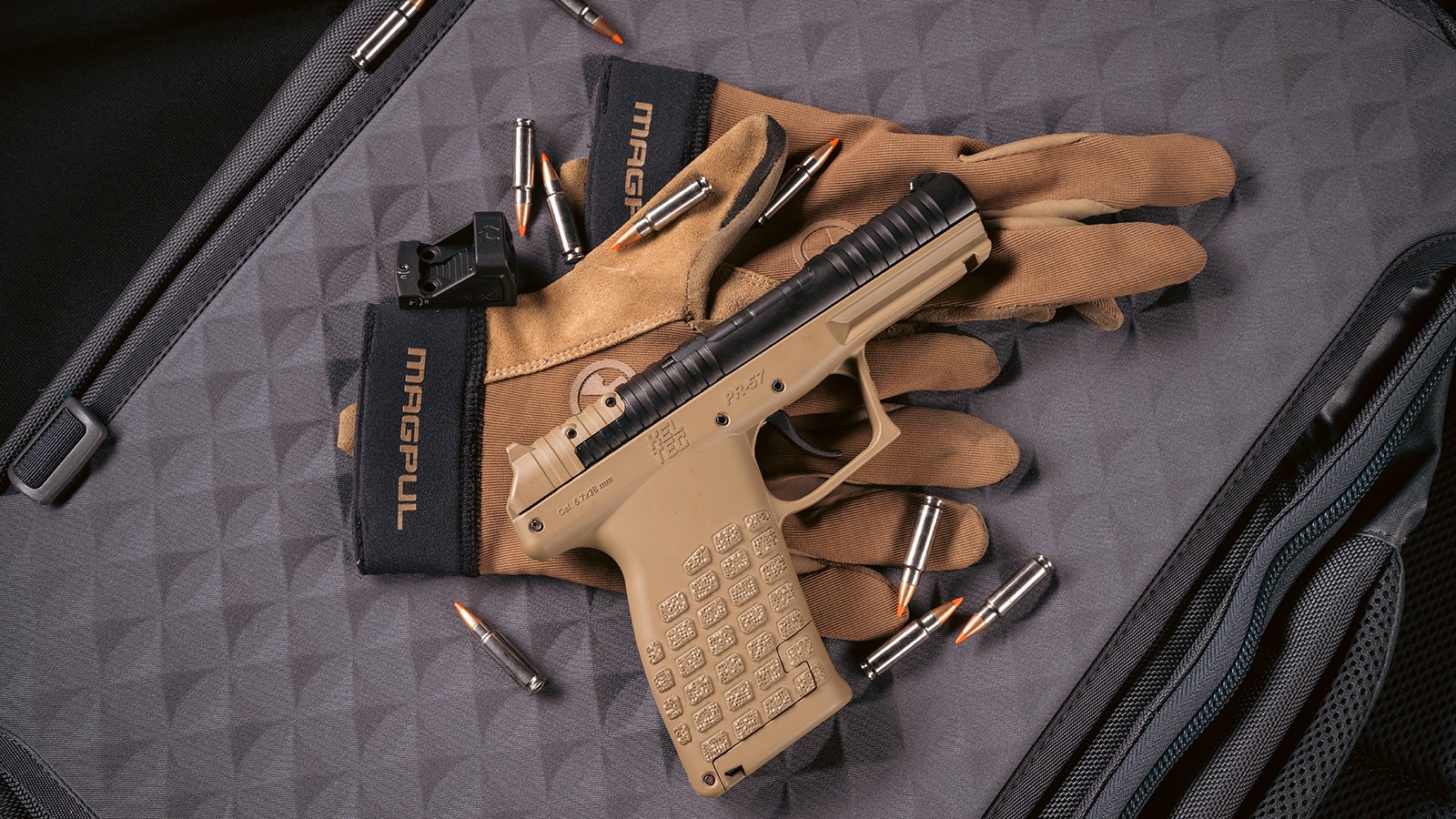 The KelTec PR57 pistol is being made at the company’s newly-opened factory in Rock Springs. It’s designed to be a simple and effective self-defense pistol. One unusual feature is that it loads through stripper clips – rather than detachable magazines common in modern pistols.