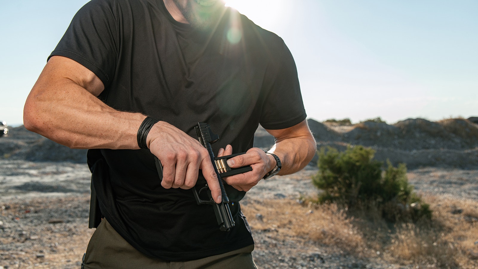 The KelTec PR57 pistol is being made at the company’s newly-opened factory in Rock Springs. It’s designed to be a simple and effective self-defense pistol. One unusual feature is that it loads through stripper clips – rather than detachable magazines common in modern pistols.