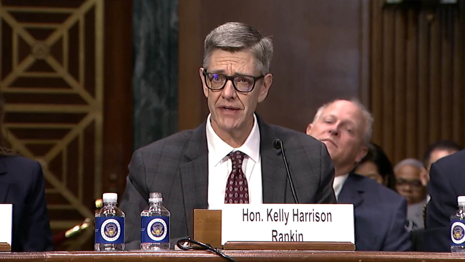 Wyoming Judge Kelly Rankin testifying for the U.S. Senate Committee on the Judiciary on Wednesday about his nomination to the U.S. District Court for the District of Wyoming.