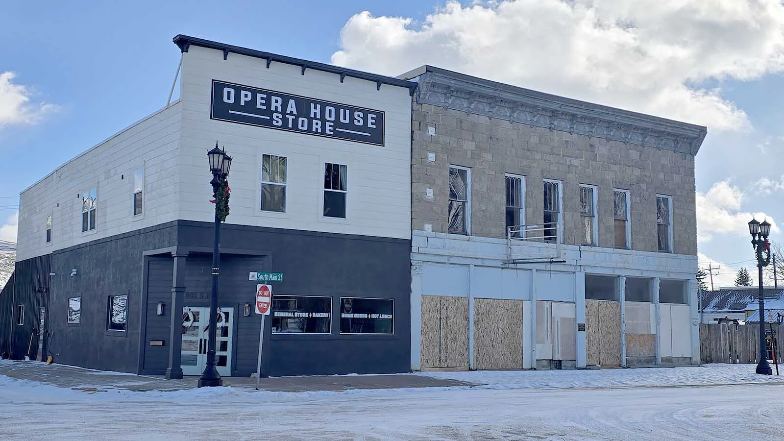 The Golden Rule store, next to the Opera House, is being restored.