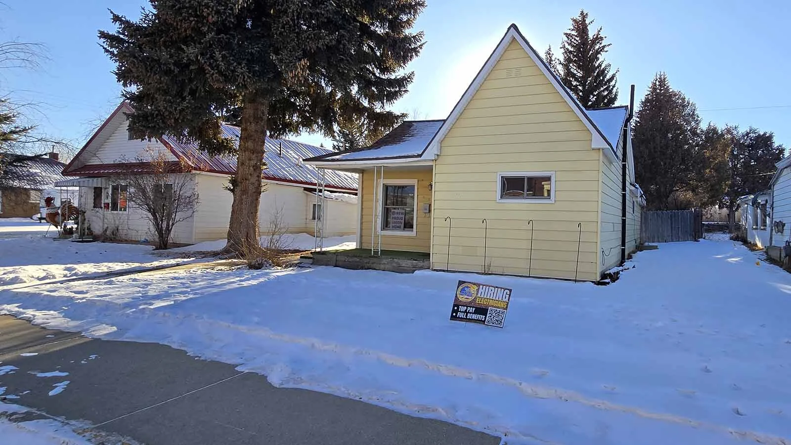 Hiring signs are far more common than for sale signs in Kemmerer, where there is already a housing crunch, ahead of the TerraPower nuclear plant.