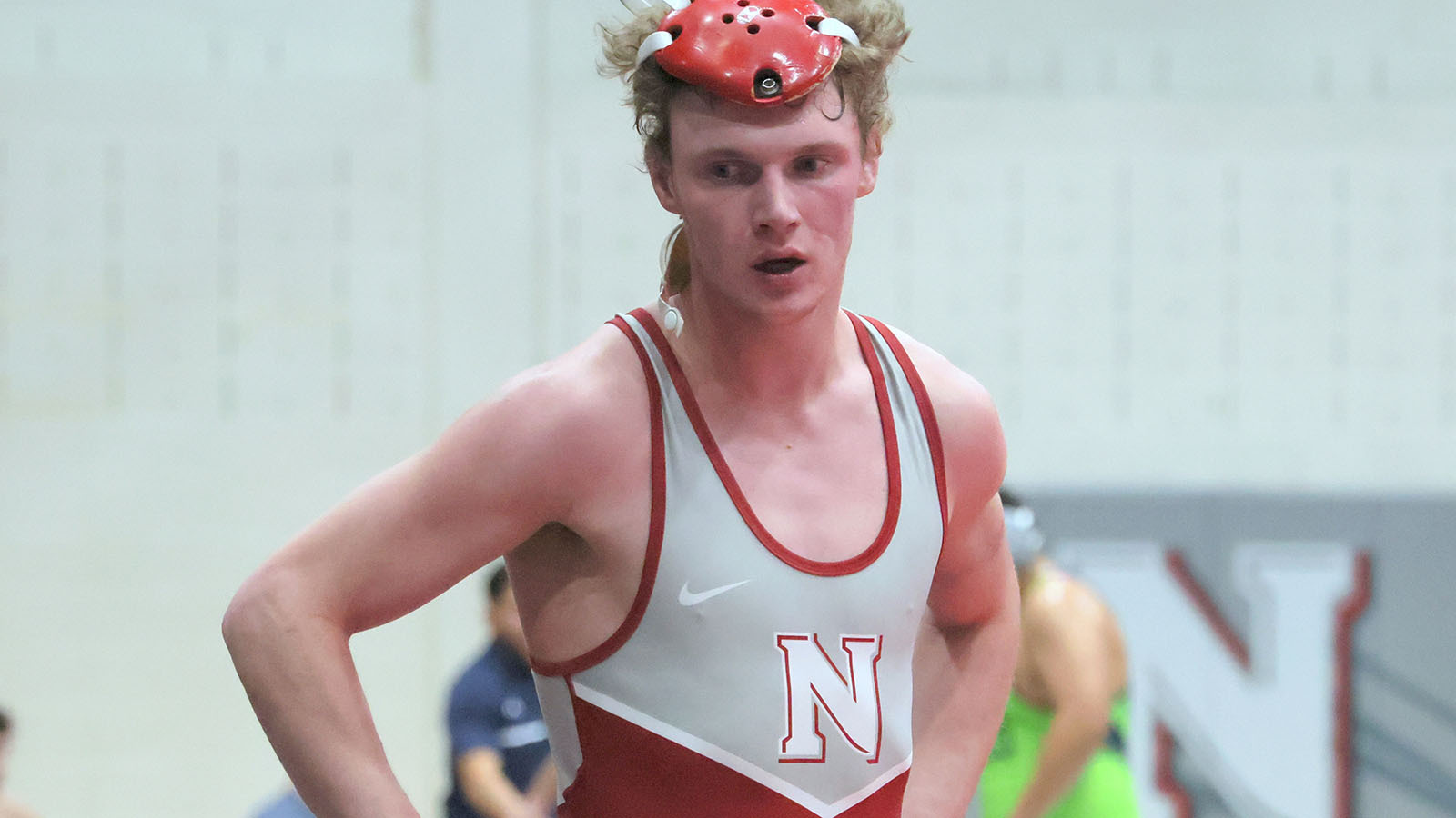 Kendall Cummings wrestles for Northwest College in Powell, Wyoming.