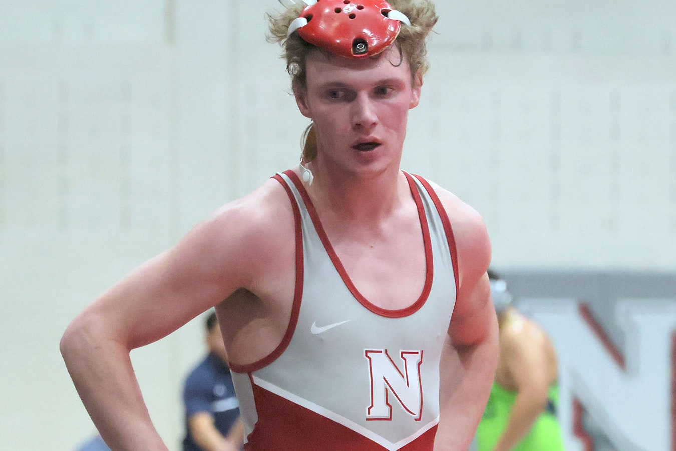 Kendall Cummings wrestles for Northwest College in Powell, Wyoming.