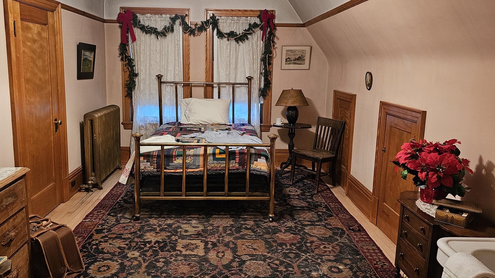 One of the bedrooms at the Kendrick Mansion in Sheridan.