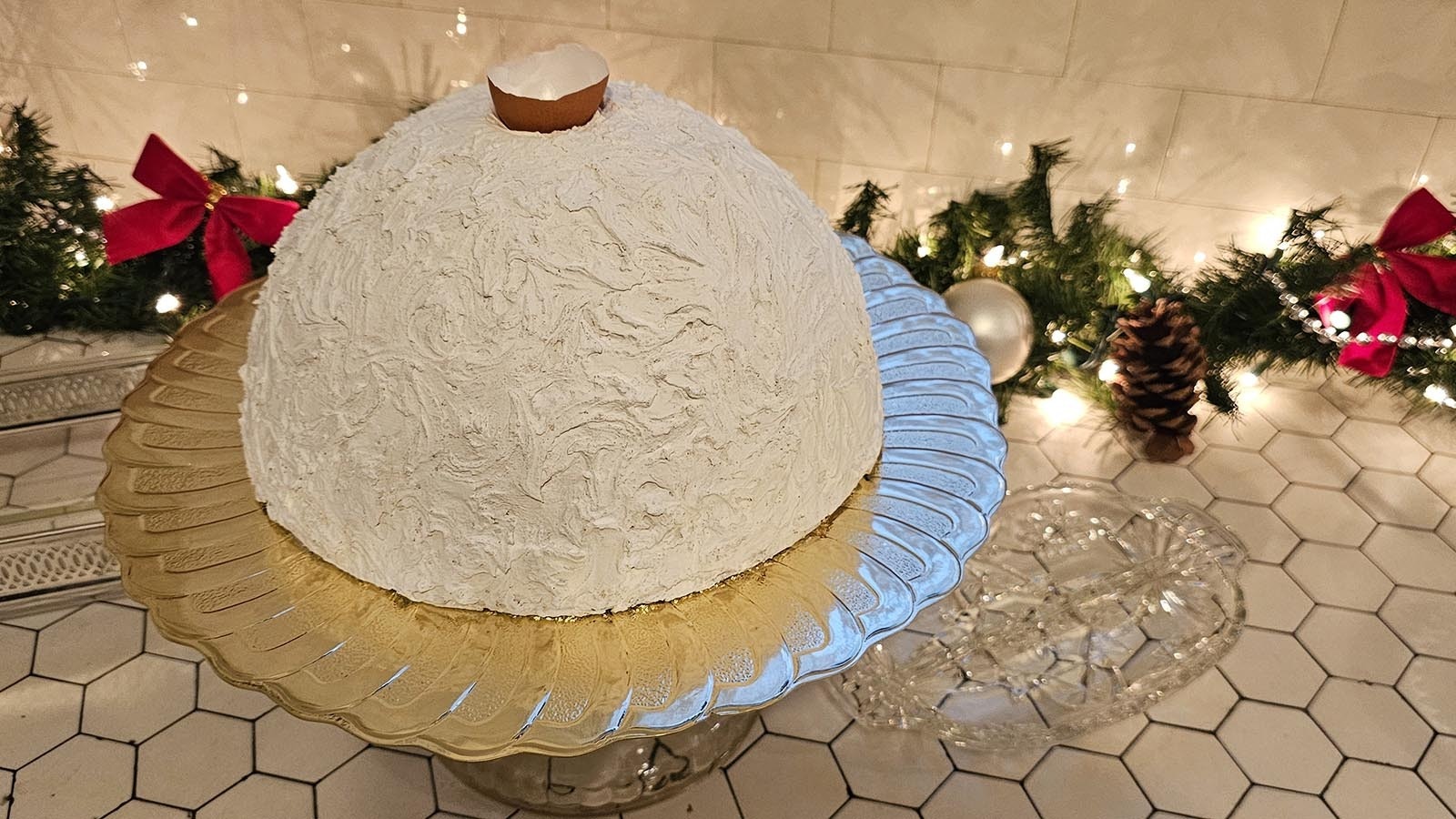 A replica of baked Alaska, which was on the menu for 1924's Christmas party at the Kendrick's mansion in Sheridan.