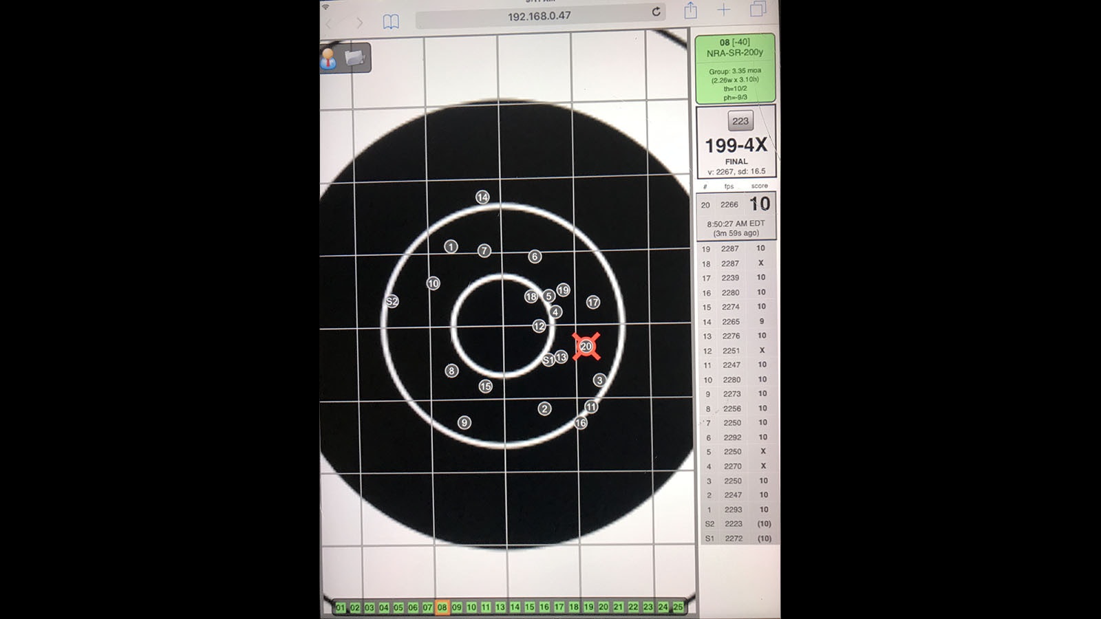 This was one of the winning targets shot by Kenny Lankford of Albany during this year’s National NRA Match Rifle Championship at Camp Atterbury, Indiana in July.