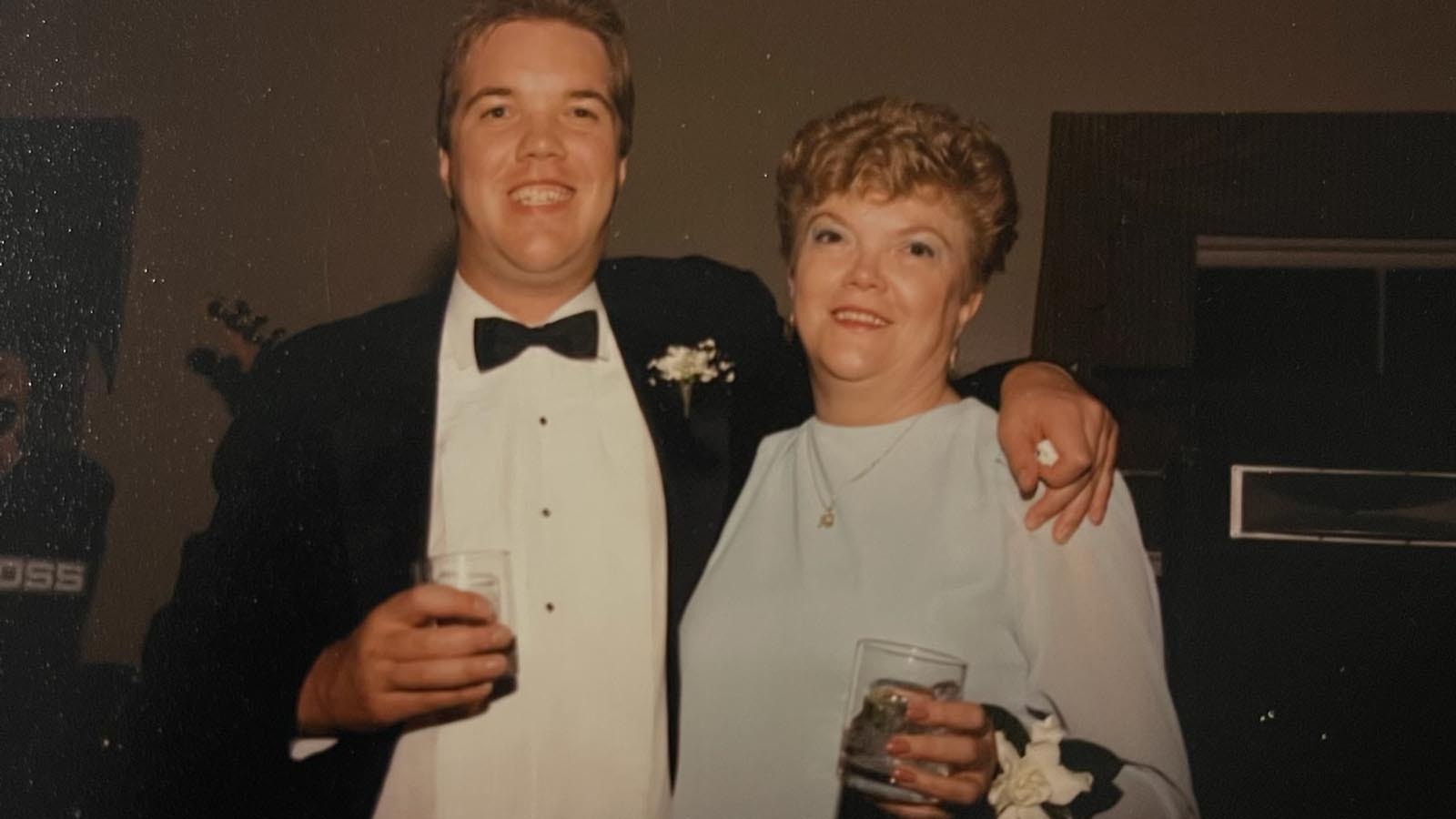 Kevin Dye with his mom, then Carolyn Hood.