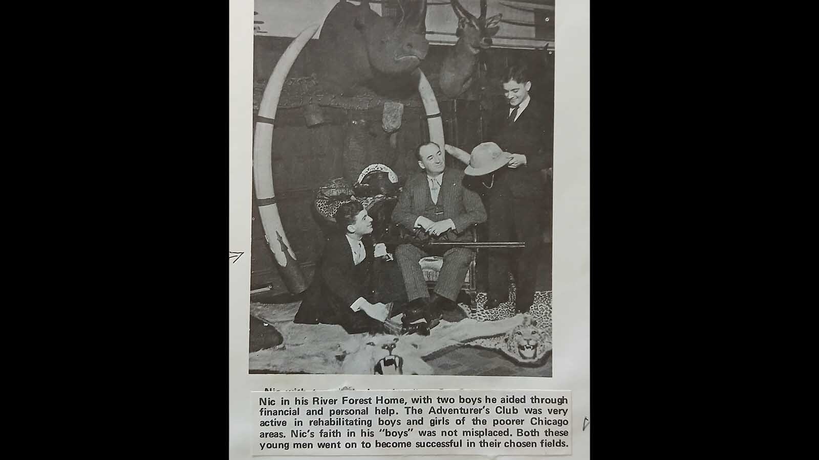 Kid Nichols poses with members of a Chicago youth club he worked with while living in the Windy City. Photo taken from the book, “The Candy Kid,” written by Nichols’ daughter, Lucille Patrick.