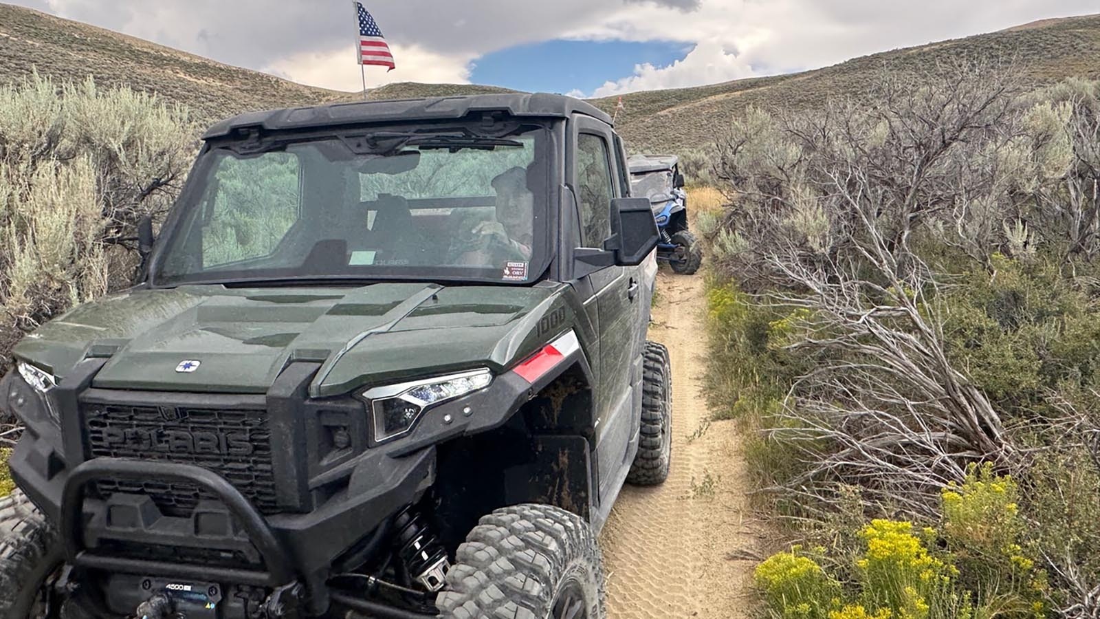 Some of the sagebrush was taller than the four-wheelers on the trails near Steamboat Mountain.