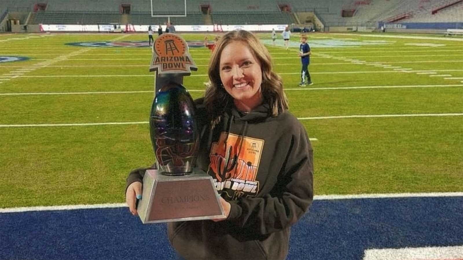 Star Valley and the UW football program are stunned and saddened by the sudden death Thursday of a 21-year-old equipment manager. Kimberly Choma, who died in a lawn mower accident, “loved people” and led by example with her “Christ-like attitude.”