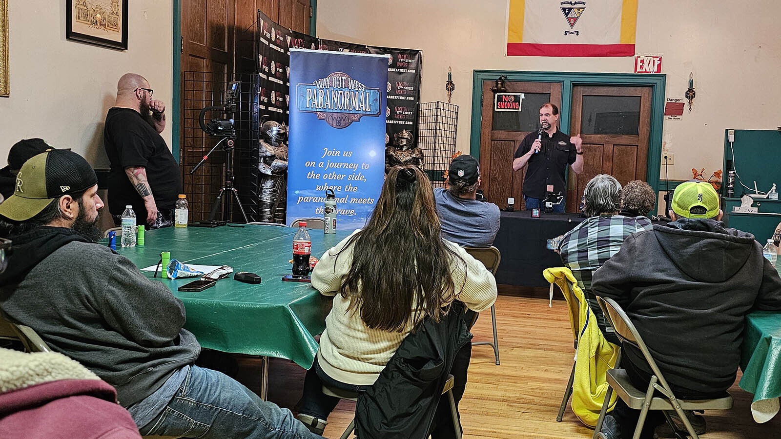 Way Out West Paranormal's Arron Black Burn talks about the equipment that would be used during a recent paranormal investigation at the Knights of Pythias in Cheyenne.