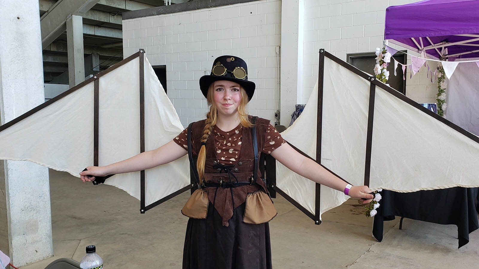 Rebecca Allred won the costume contest for youths with this steampunk rendition she made with the help of her grandparents in Lovell.