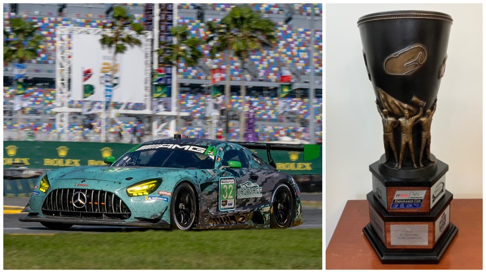 Wyoming-based Korthoff Racing's No. 32 car won the IMSA Michelin Endurance Cup for the Grand Touring Daytona class in 2023.