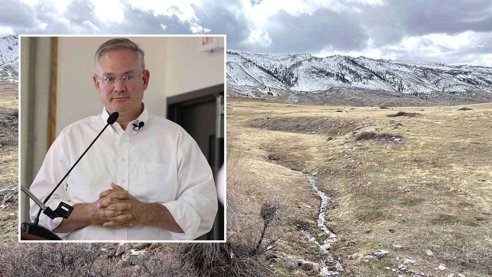 A Casper gravel mining developer has filed a second lawsuit in Natrona County District Court against the Wyoming State Board of Land Commissioners. Prism Logistics was denied the renewal of two Casper Mountain leases by the board earlier this month. Above is Prism's Kyle True and the area of one of the leases.