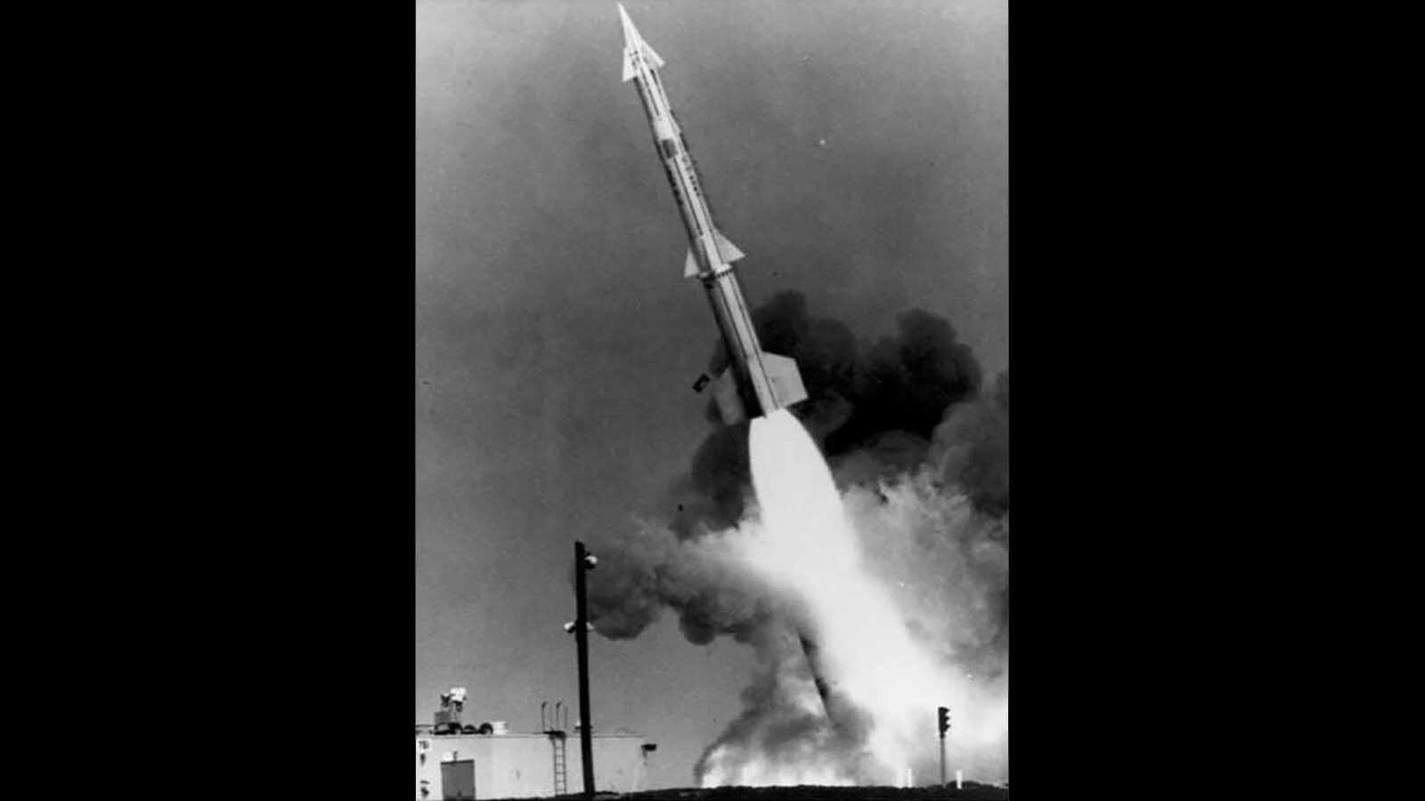 The LIM-49 Spartan was designed to intercept attacking nuclear warheads from ballistic missiles at long range. A 5-megaton thermonuclear warhead was planned to destroy the incoming ICBM warheads, but the test missile had a dummy warhead.