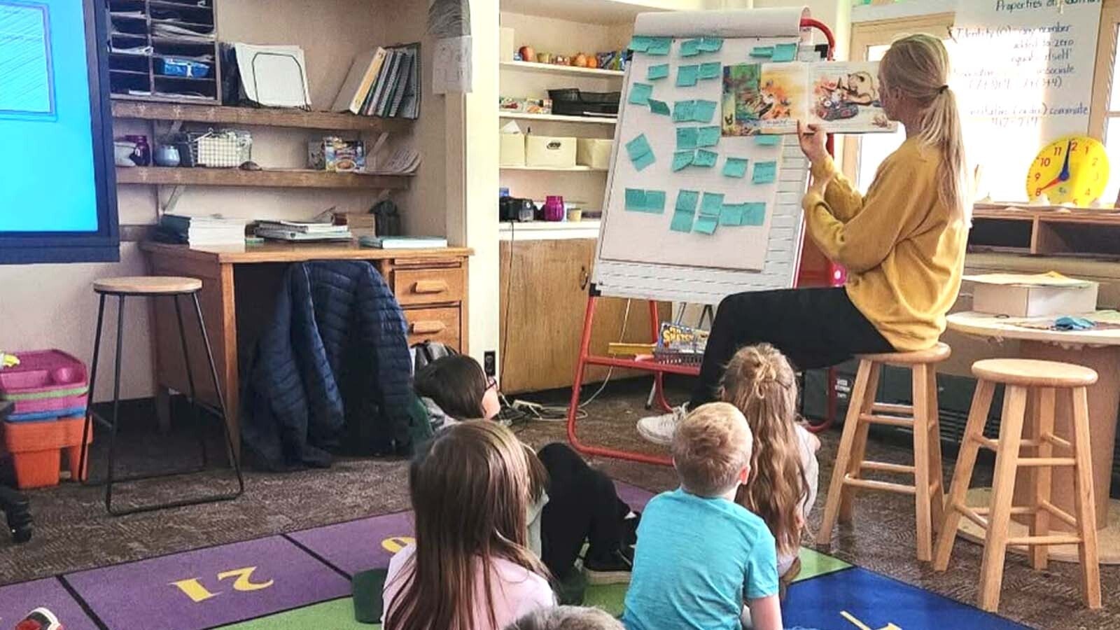 Students and teachers interact at the University of Wyoming Lab School.