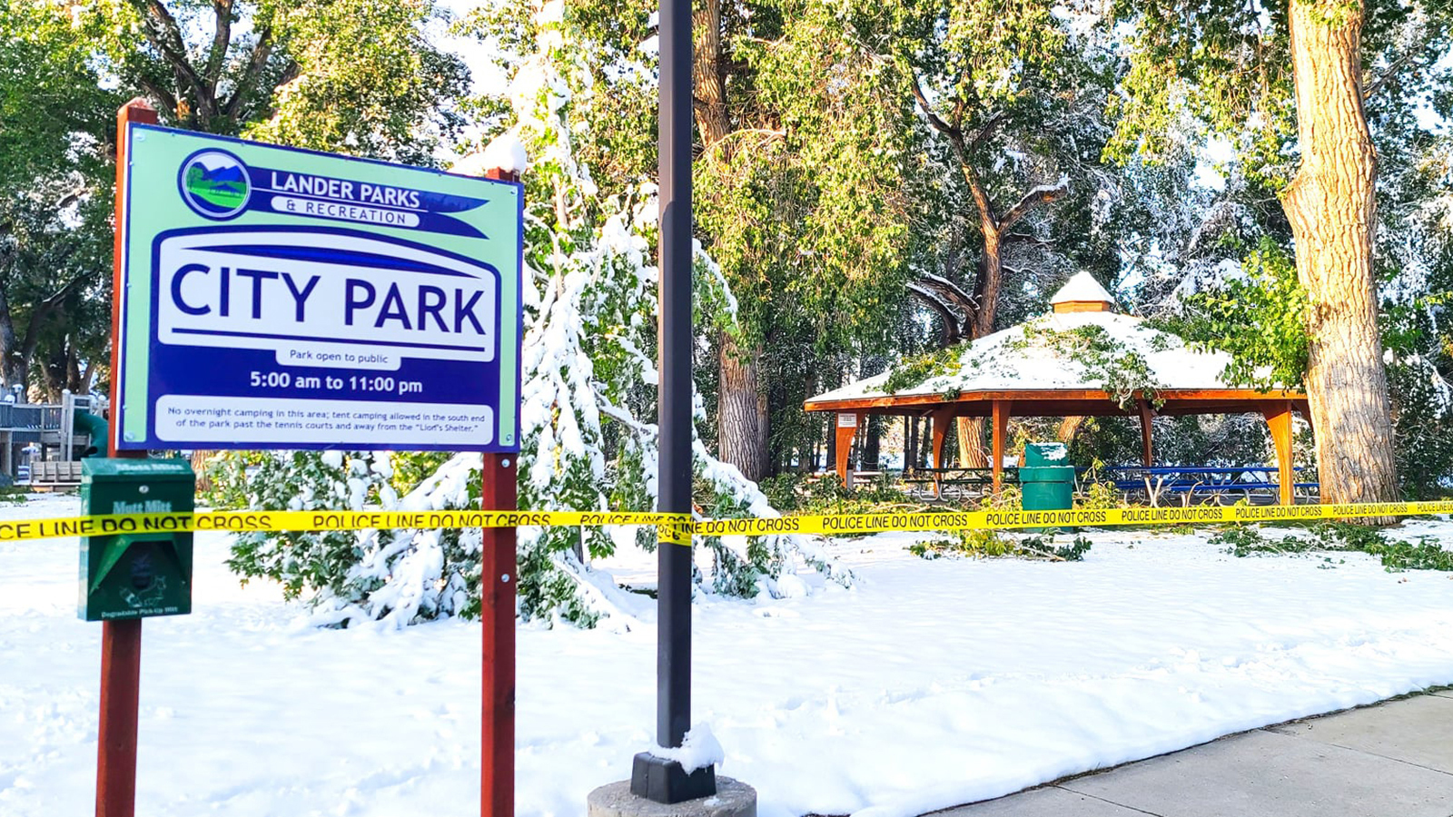 Lander City Park crime scene 3 30 23