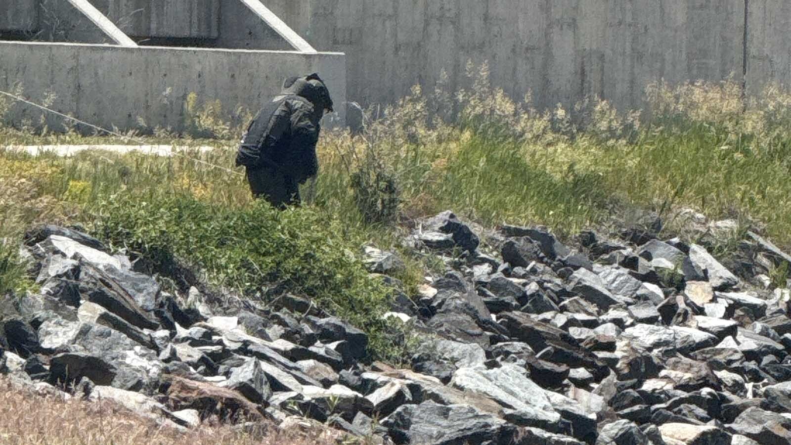 A bomb squad was called Wednesday, June 25, 2025, in response to what looked like a pipe bomb along Landers Idyllic Popo Agie River walk. The device was X-rayed and determined to be a fake pipe bomb.