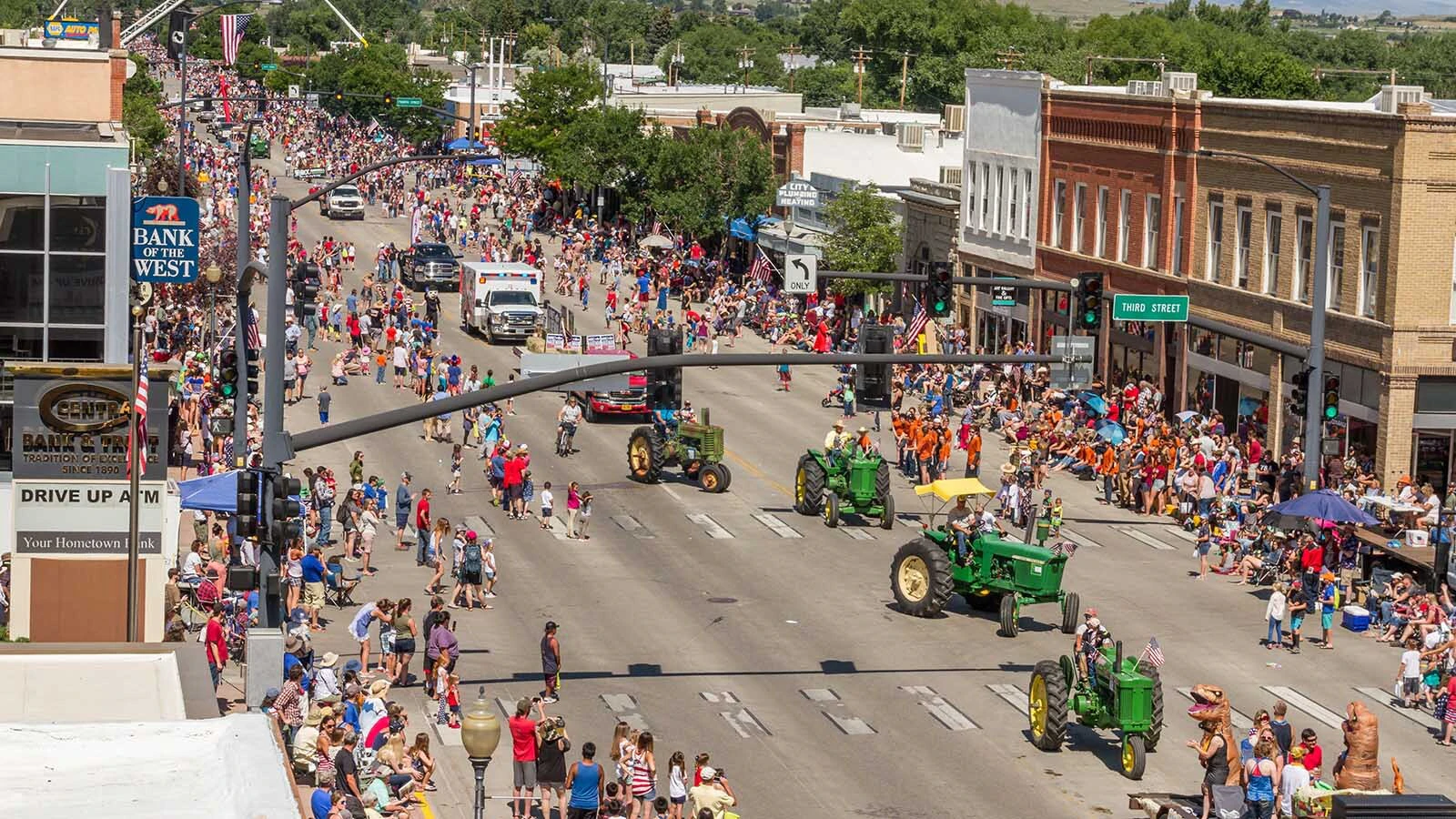 Downtown Lander, Wyoming, for the city's annual Fourth of July Parade.