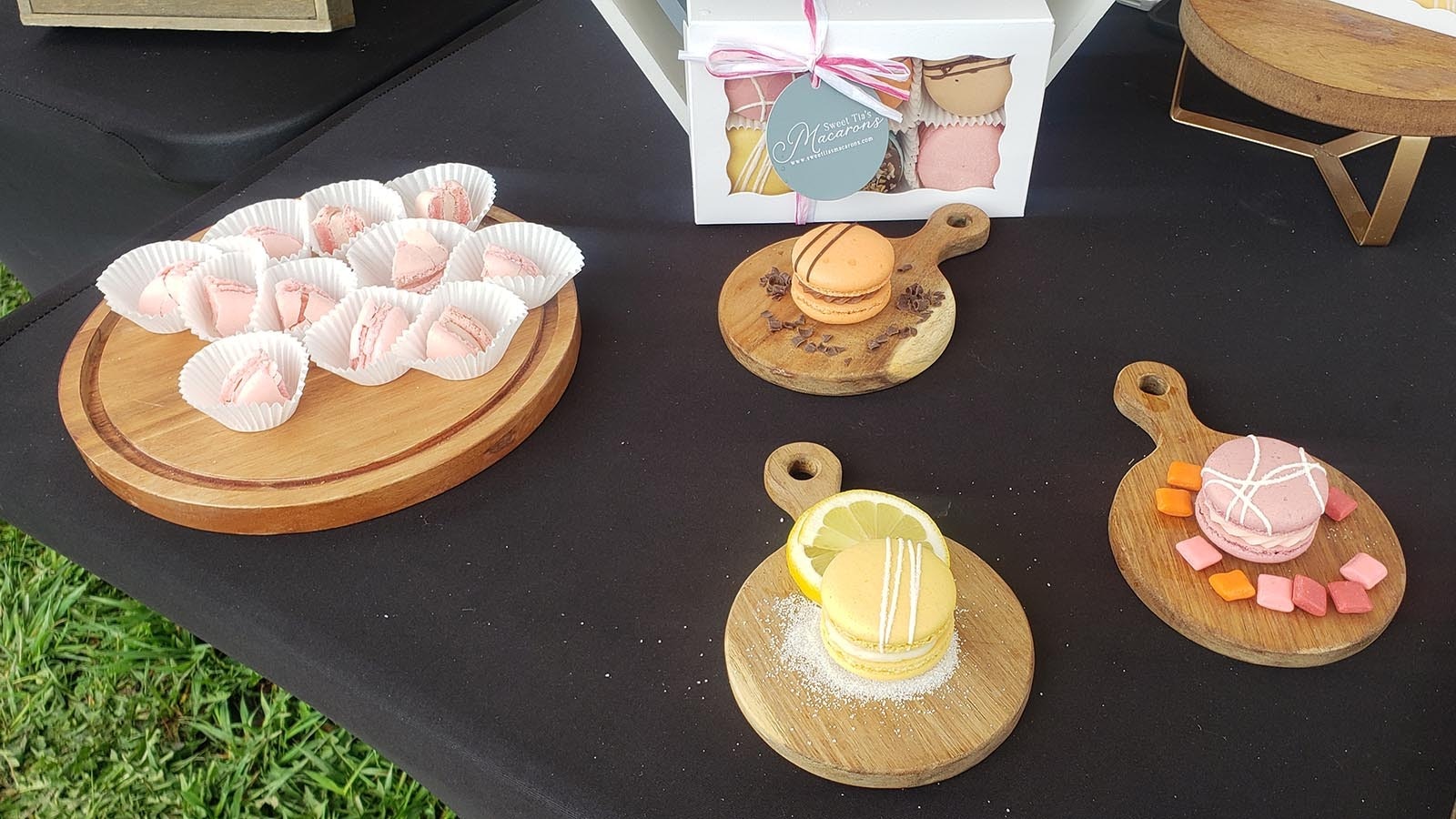 Homemade macarons are among the items at the farmers' market.