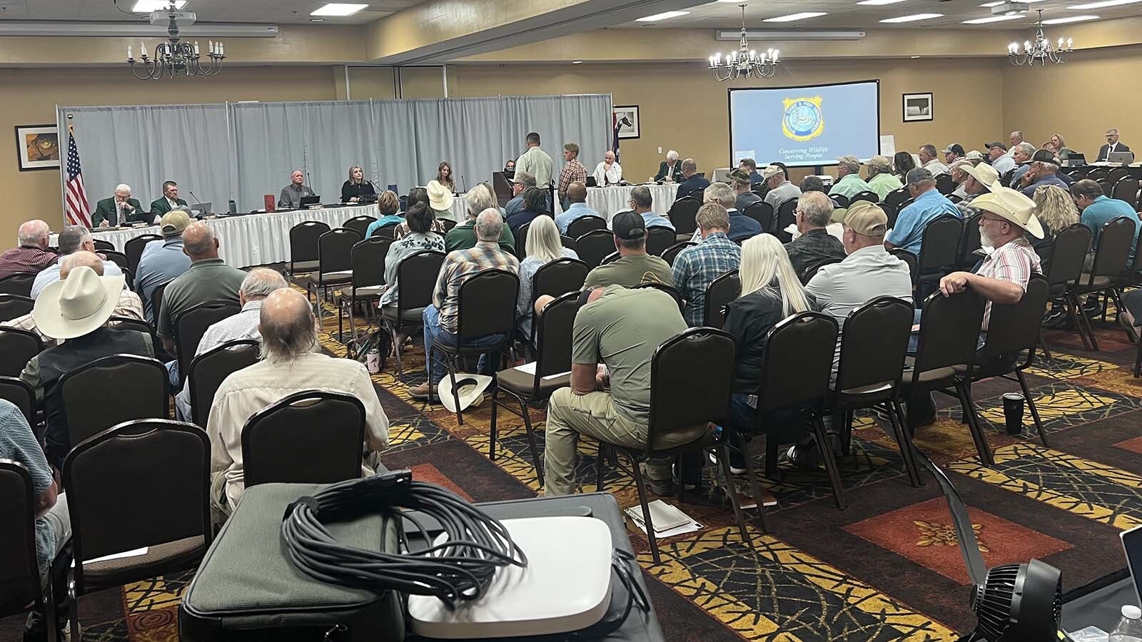 Dozens of landowners showed up at the Game and Fish Commission in Casper Tuesday, to speak out against proposed changes in the landowner hunting tag program.
