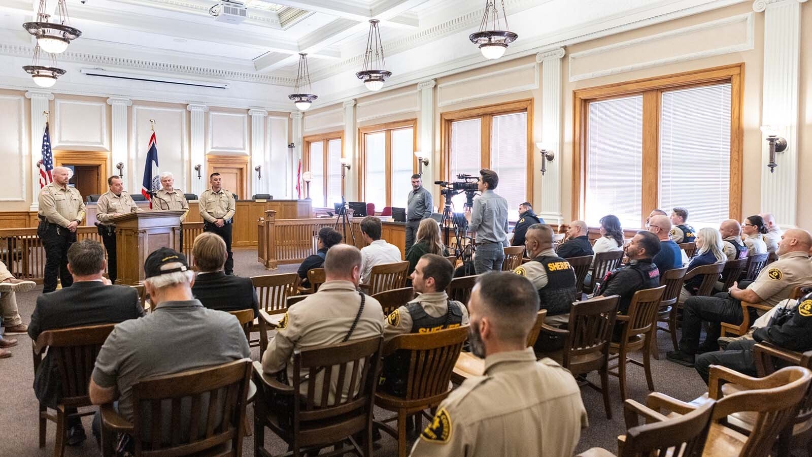 Laramie County Sheriff's Office announces a new 25-officer ICE force for Laramie County on Oct. 1, 2025, in Cheyenne, Wyoming.