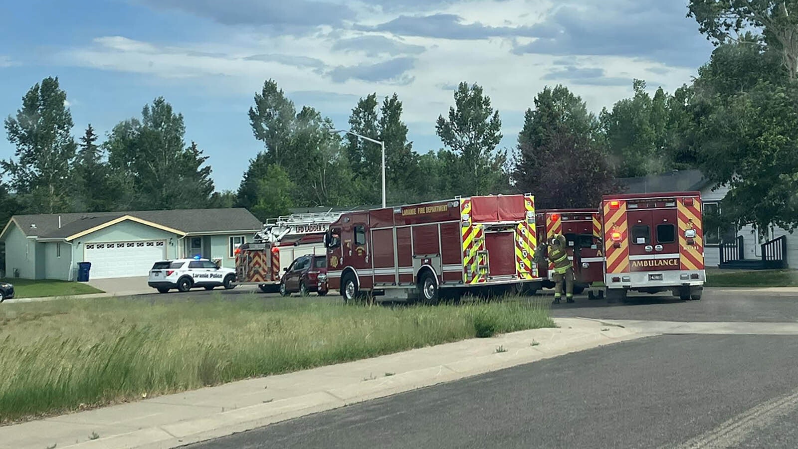 Multiple agencies responded to a mobile home park at 530 Beaufort St. in Laramie, Wyoming, on July 2, 2025, to a home containing fireworks making materials.