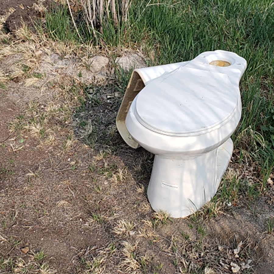 Less than a month after the original Laramie Russell Street roadside toilet was removed by the city May 6, someone replaced it over the weekend.