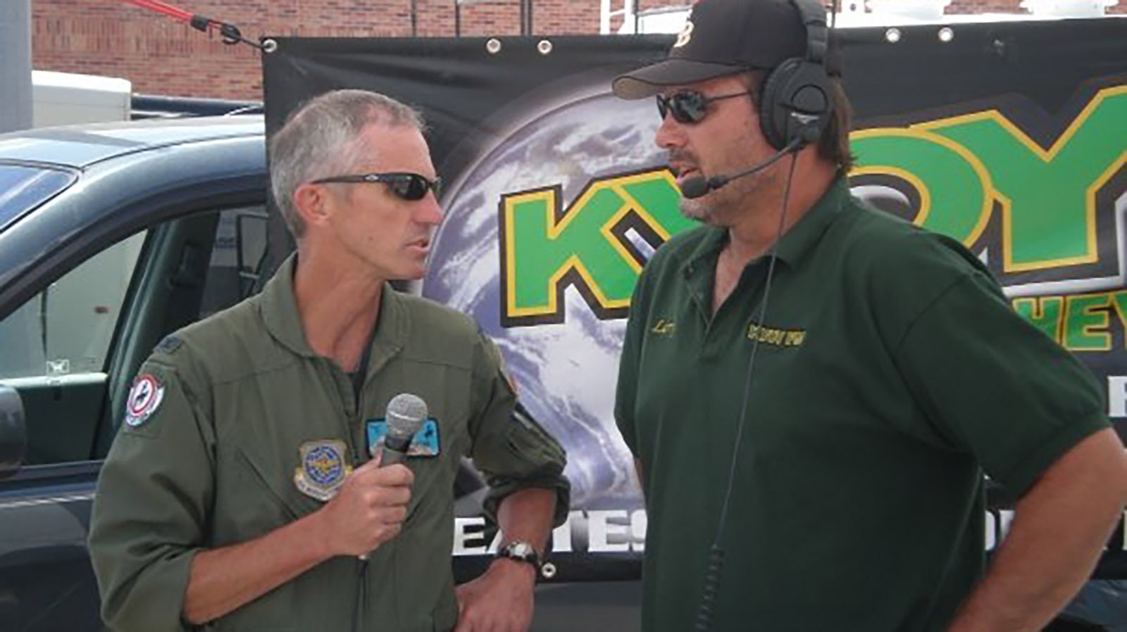 Larry Proietti in 2009 working at KYOY in Cheyenne, Wyoming. He loved going on location and meeting with people in person.