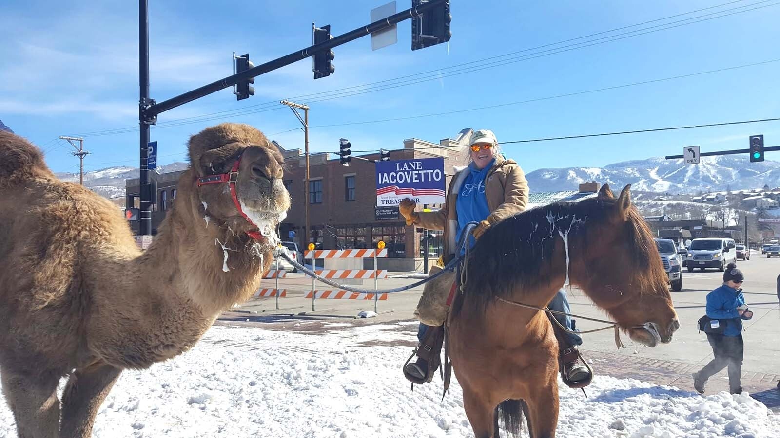 Larry the camel is a celebrity around northern Colorado in parades and at local schools and senior centers. Two days after visiting a group of seniors on the Fourth of July, Larry was hit by lightning and killed.