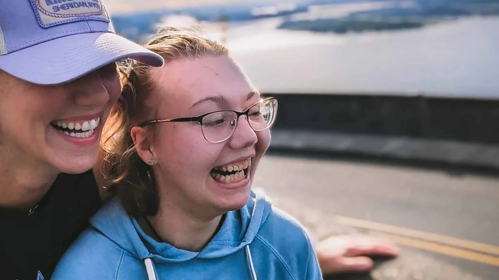 Londen Tabor, left, said the hardest thing for her has been seeing how Junior Huntington’s Disease has quickly robbed her daughter’s abilities in life.