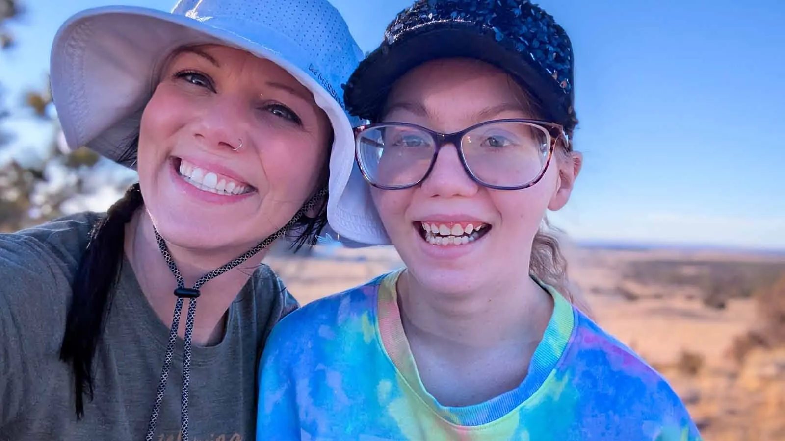 Londen Tabor, left, said the hardest thing for her has been seeing how Junior Huntington’s Disease has quickly robbed her daughter’s abilities in life.