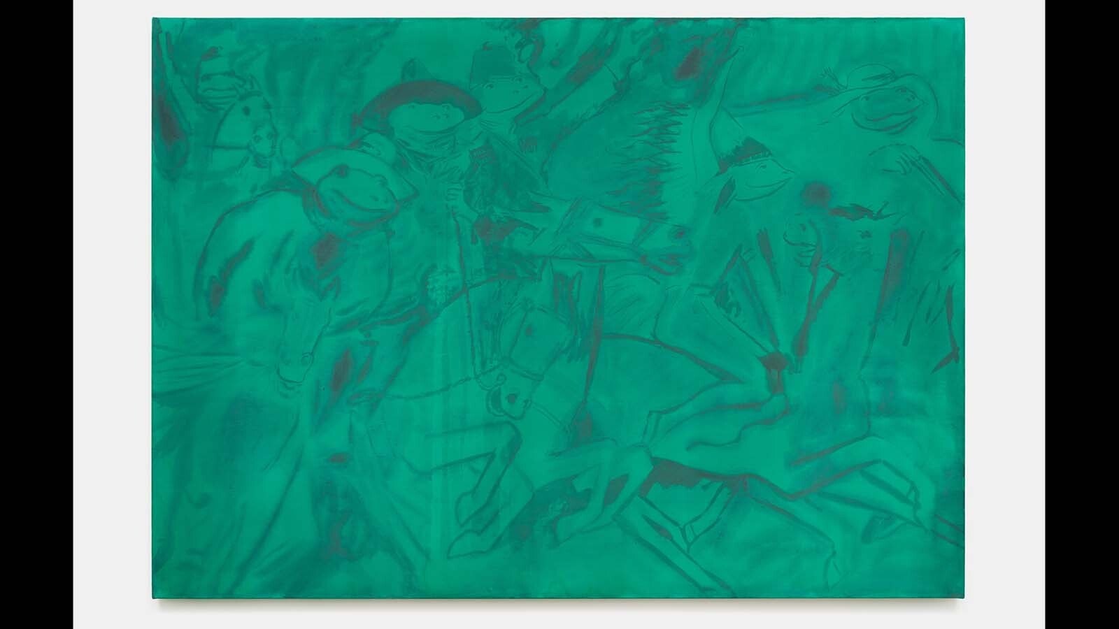 An ink on canvas by Brook Hsu titled "Frogs" will be part of a unique art exhibit at the laundromat in Dubois, Wyoming.