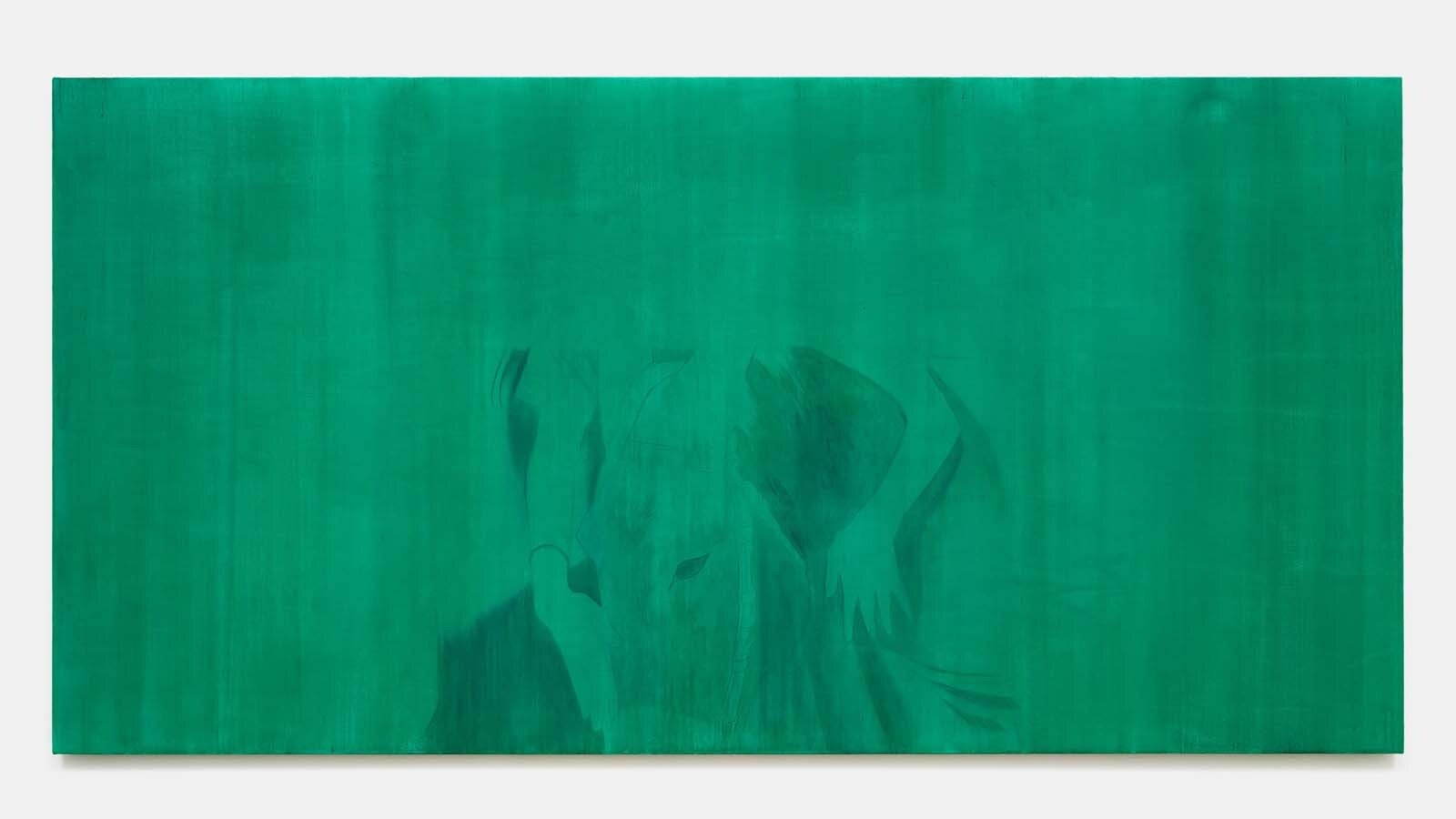 An ink on canvas by Brook Hsu titled "Carry the Donkey" will be part of a unique art exhibit at the laundromat in Dubois, Wyoming.