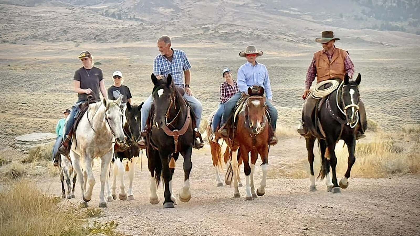 At C Bracket Horse Barn in Evansville, the adult horsemanship classes are a popular choices with several transplants to Wyoming among them.