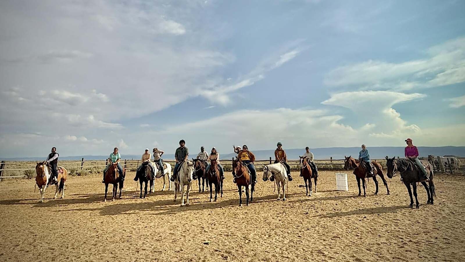 At C Bracket Horse Barn in Evansville, the adult horsemanship classes are a popular choices with several transplants to Wyoming among them.