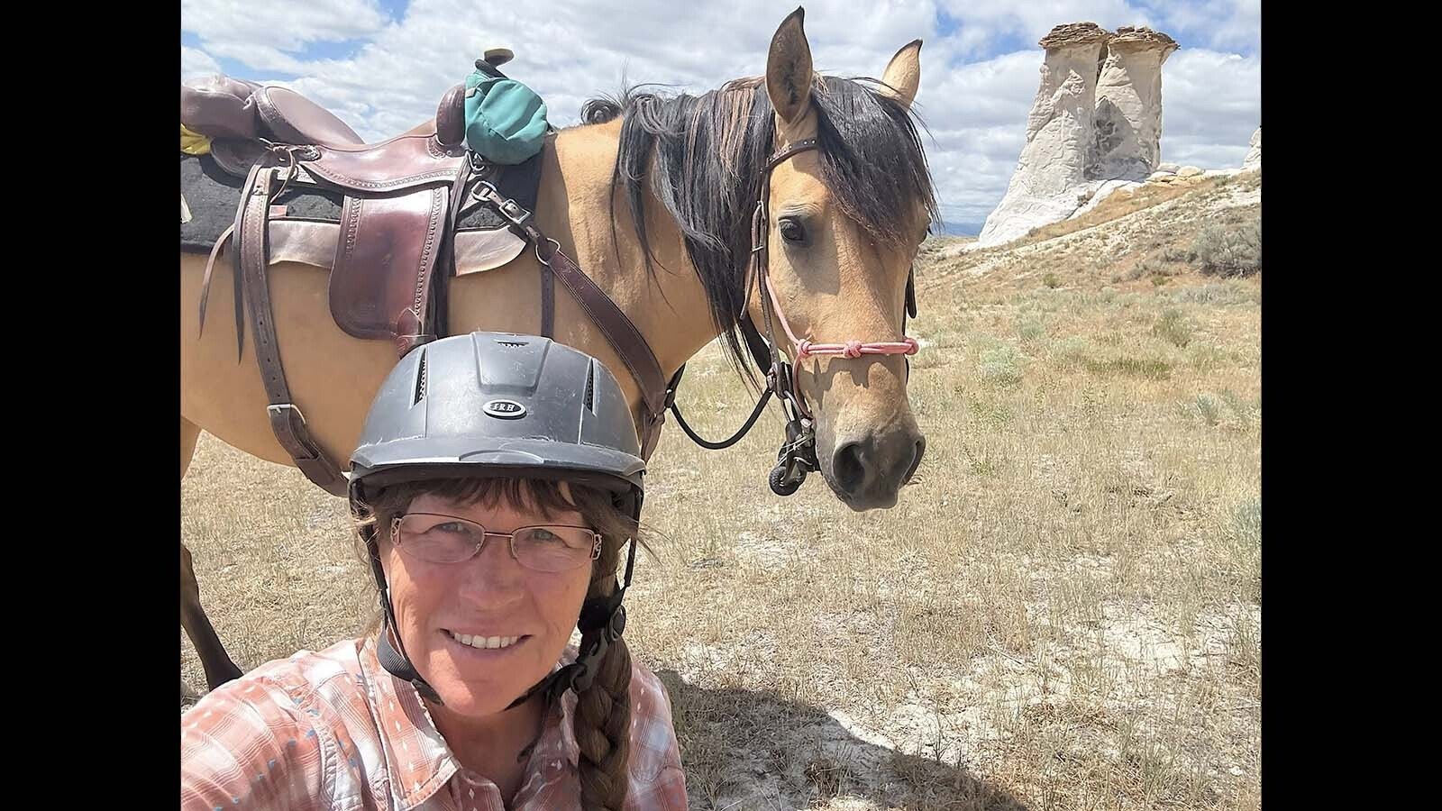 Debbie Kister of Rockin’ K Riding Stable in Riverton said she does one-on-one lessons with students on horsemanship. She currently has a 70-yer-old man who wants to learn how to ride and be authentic in his cowboy hat.