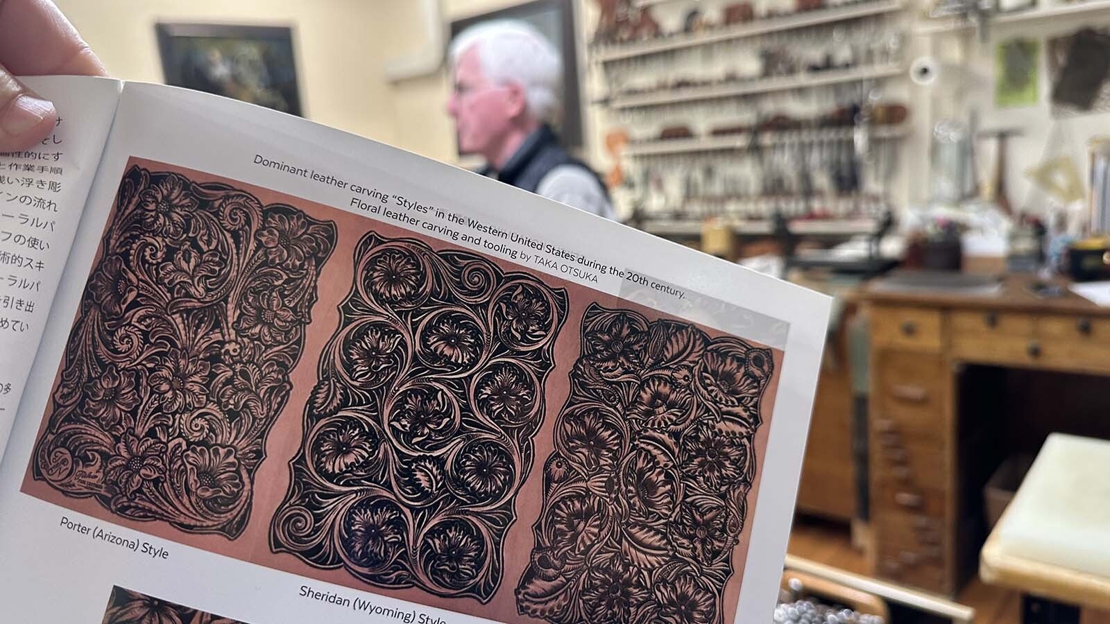 The Sheridan Style is a unique flower and vine design created by Don King and used by many leather artisans including  Master Leather Craftsman James “Jim” Jackson of Sheridan, Wyoming. It features a flowing design that draws its viewer around the page instead of concentrating on the flowers.
