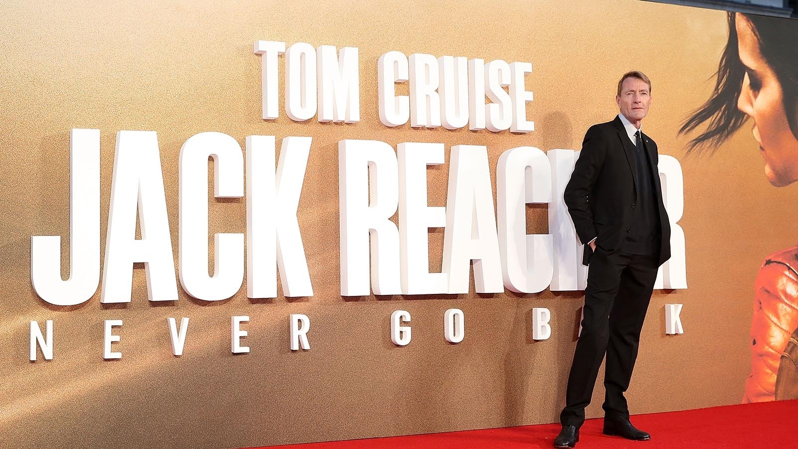 Novelist Lee Child, real name James Grant, at the premiere of the second Jack Reacher movie, based on one of his novels.