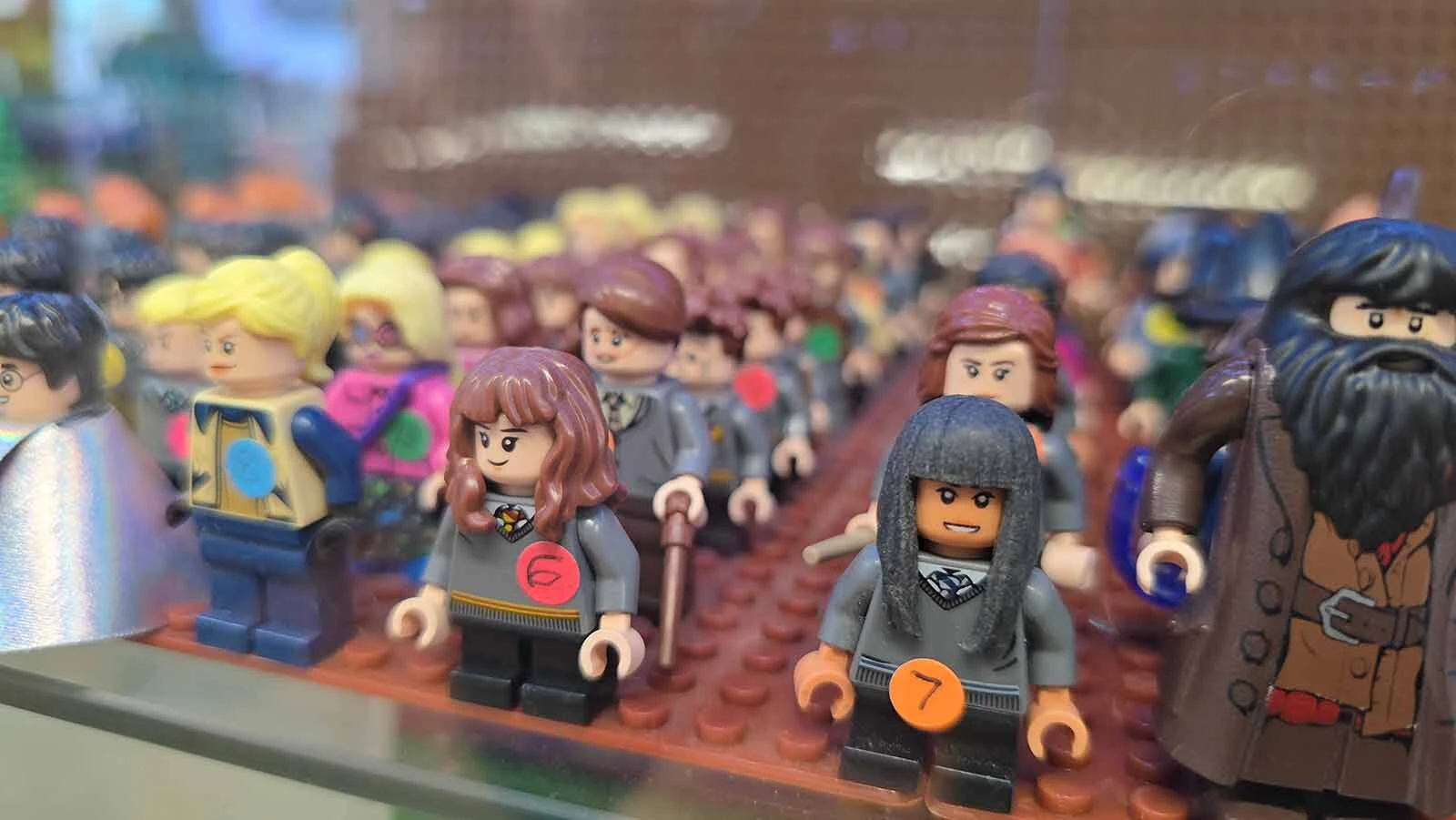 Some of the minifigurines at Wyoming BrickWorks in LaGrange.